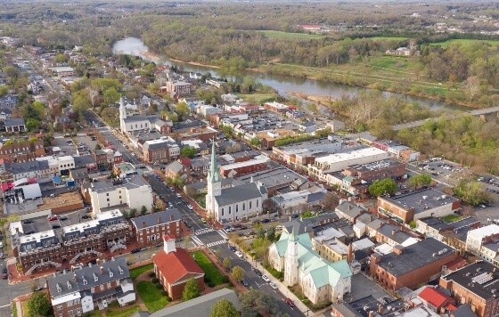 daytime city aerial view