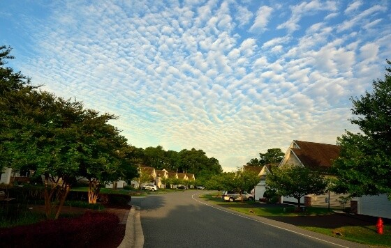 Daytime residential street