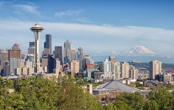 Daytime cityscape with buildings