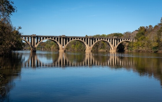 daytime bridge over river