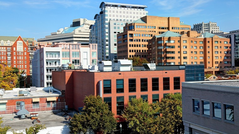 Daytime cityscape with buildings