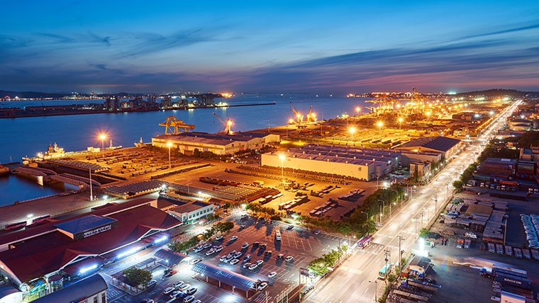 daytime waterfront cityscape