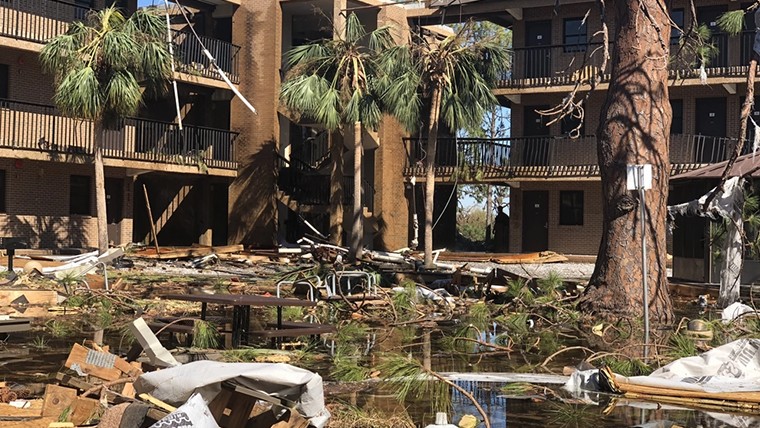 Tyndall Airforce Base after Hurricane Michael