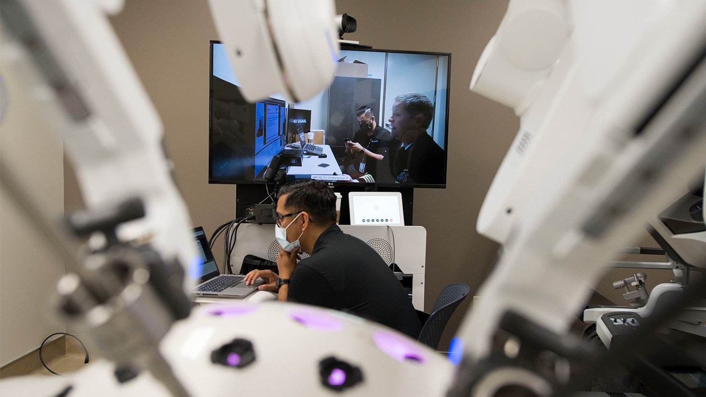 Personnel using AI equipment