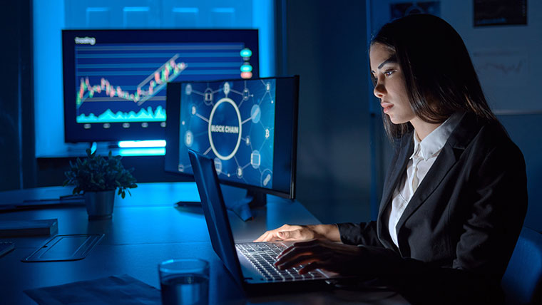 Women working on computer